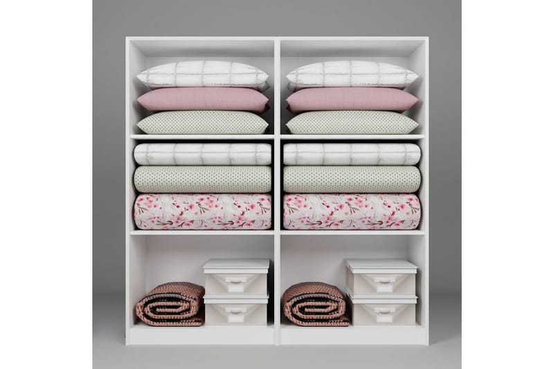 Nagouri Garderobsskåp 188x190 cm - Vit - Förvaring - Klädförvaring - Garderob & garderobssystem - Klädskåp & fristående garderob