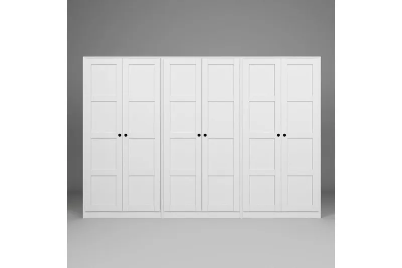 Nagouri Garderobsskåp 280x190 cm - Vit - Förvaring - Klädförvaring - Garderob & garderobssystem - Klädskåp & fristående garderob