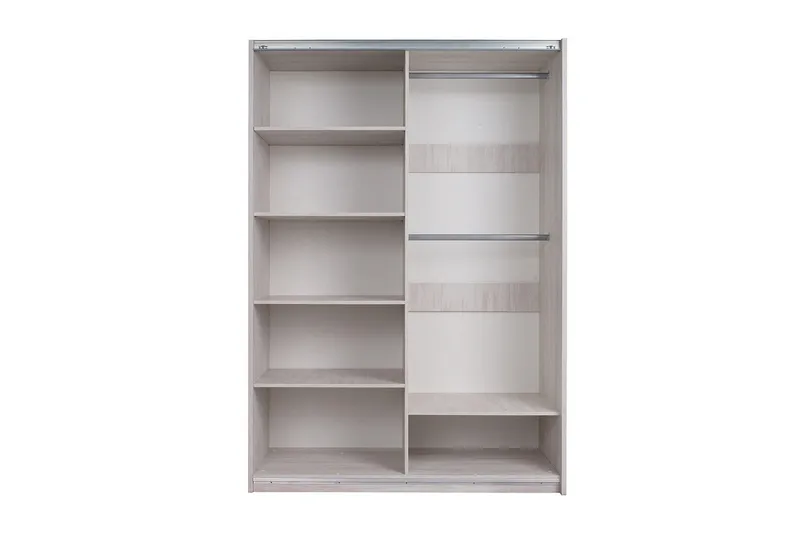 Najera Garderob 150 cm - Ek/Svart Högglans - Förvaring - Klädförvaring - Garderob & garderobssystem