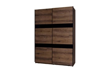 Najera Garderob 150x68,5x215 cm - Ek|Svart - Förvaring - Klädförvaring - Garderob & garderobssystem