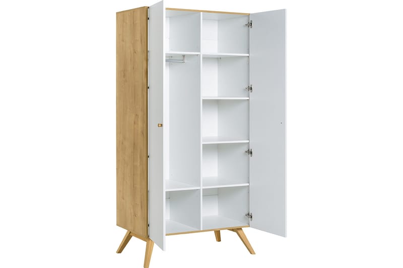 Nature Garderob Vit/Natur - Vit/Trä/natur - Förvaring - Klädförvaring - Garderob & garderobssystem - Klädskåp & fristående garderob