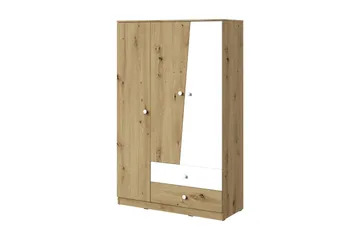 Nero Garderob 120 cm - Natur/Vit - Förvaring - Klädförvaring - Garderob & garderobssystem