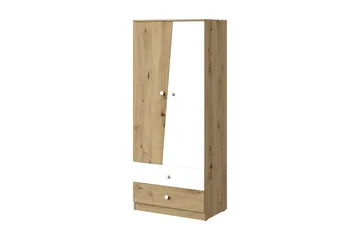 Nero Garderob 80 cm - Natur/Vit - Förvaring - Klädförvaring - Garderob & garderobssystem