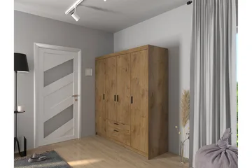 Norrbyn Garderob 53x190x176,3 cm - Natur - Förvaring - Klädförvaring - Garderob & garderobssystem