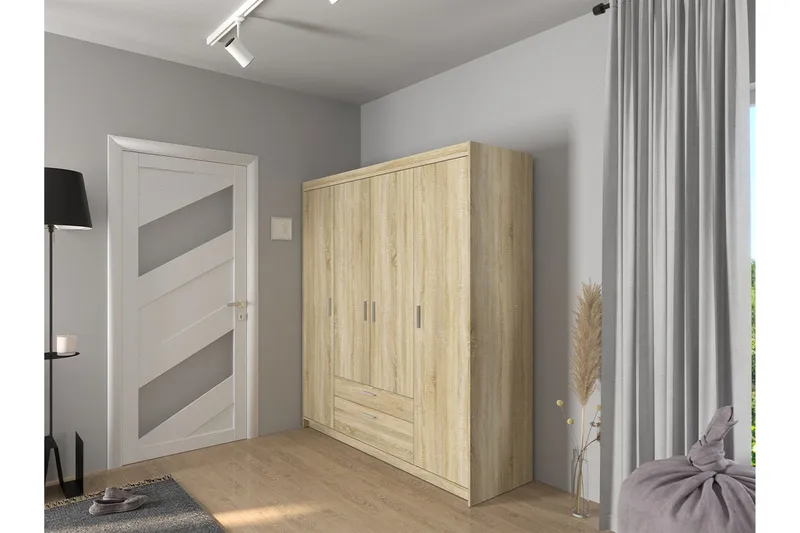 Norrbyn Garderob 53x190x176,3 cm - Sonomaek - Förvaring - Klädförvaring - Garderob & garderobssystem