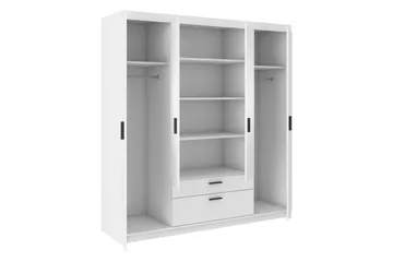Norrbyn Garderob 53x190x176,3 cm - Vit - Förvaring - Klädförvaring - Garderob & garderobssystem