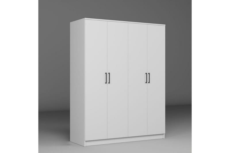 Olera Garderob 140x180 cm - Vit - Förvaring - Klädförvaring - Garderob & garderobssystem - Hörngarderob