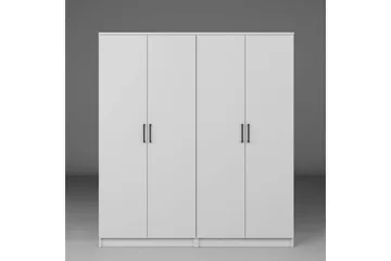 Olera Garderob 160x180 cm - Vit - Förvaring - Klädförvaring - Garderob & garderobssystem - Klädskåp & fristående garderob