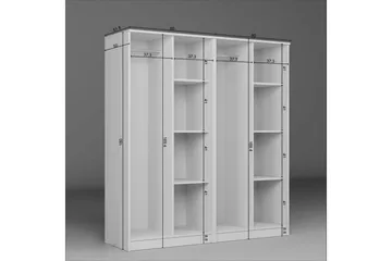 Olera Garderob 160x180 cm - Vit - Förvaring - Klädförvaring - Garderob & garderobssystem - Klädskåp & fristående garderob