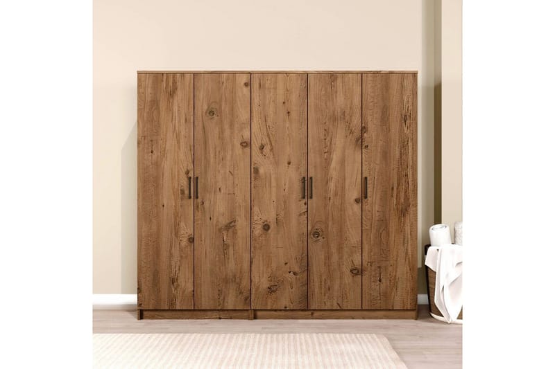 Olera Garderob 200x180 cm - Natur - Förvaring - Klädförvaring - Garderob & garderobssystem