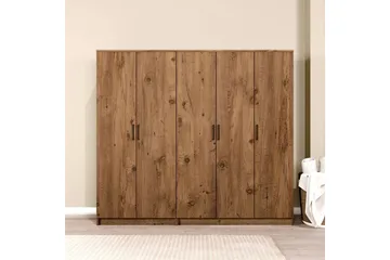 Olera Garderob 200x180 cm - Natur - Förvaring - Klädförvaring - Garderob & garderobssystem