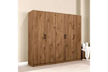 Olera Garderob 200x180 cm - Natur - Förvaring - Klädförvaring - Garderob & garderobssystem