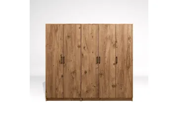 Olera Garderob 200x180 cm - Natur - Förvaring - Klädförvaring - Garderob & garderobssystem