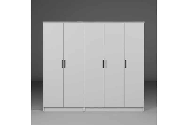 Olera Garderob 200x180 cm - Vit - Förvaring - Klädförvaring - Garderob & garderobssystem