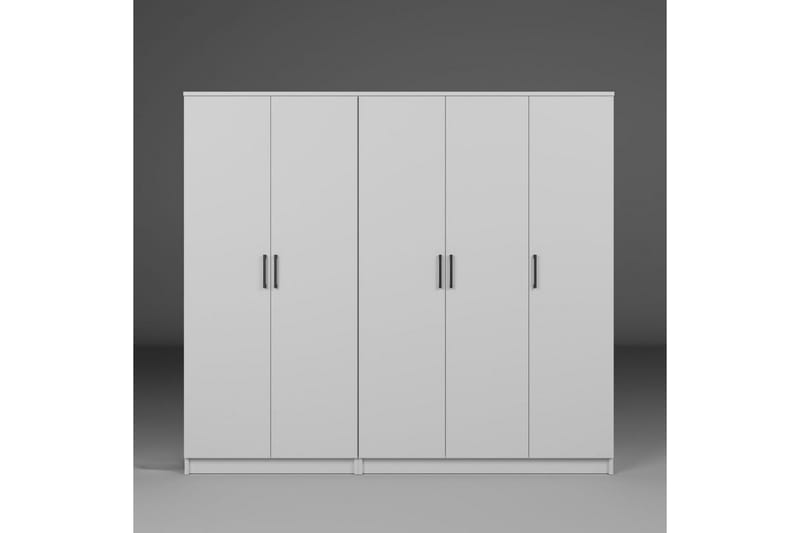 Olera Garderob 200x180 cm - Vit - Förvaring - Klädförvaring - Garderob & garderobssystem