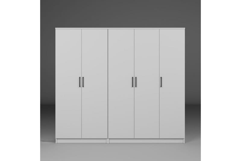 Olera Garderob 200x180 cm - Vit - Förvaring - Klädförvaring - Garderob & garderobssystem