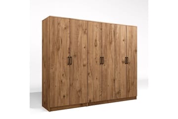 Olera Garderob 220 cm i Ljust Trä - Natur - Förvaring - Kl ädförvaring - Garderob & garderobssystem