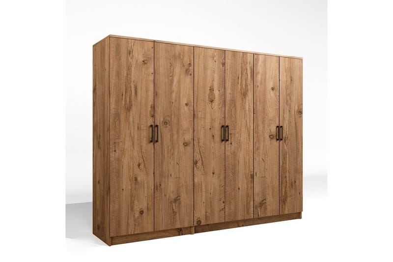 Olera Garderob 220 cm i Ljust Trä - Natur - Förvaring - Klädförvaring - Garderob & garderobssystem