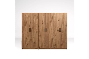 Olera Garderob 220 cm i Ljust Trä - Natur - Förvaring - Klädförvaring - Garderob & garderobssystem