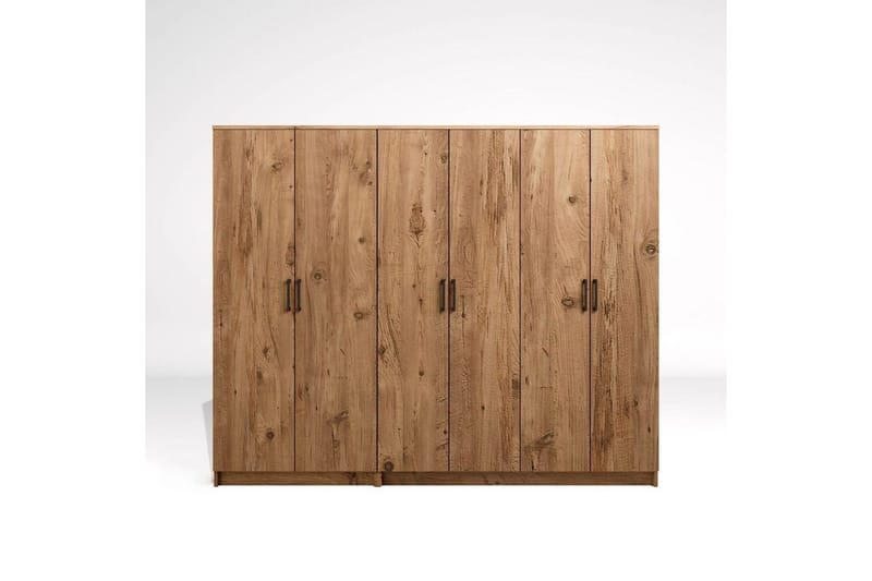 Olera Garderob 220 cm i Ljust Trä - Natur - Förvaring - Klädförvaring - Garderob & garderobssystem