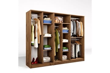 Olera Garderob 220x180 cm - Natur - Förvaring - Klädförvaring - Garderob & garderobssystem