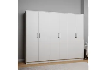 Olera Garderob 220x180 cm - Vit - Förvaring - Klädförvaring - Garderob & garderobssystem