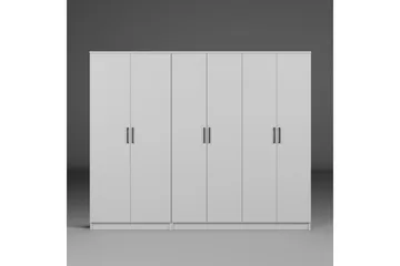 Olera Garderob 220x180 cm - Vit - Förvaring - Klädförvaring - Garderob & garderobssystem