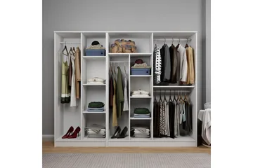Olera Garderob 220x180 cm - Vit - Förvaring - Klädförvaring - Garderob & garderobssystem