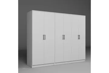 Olera Garderob 220x180 cm - Vit - Förvaring - Klädförvaring - Garderob & garderobssystem