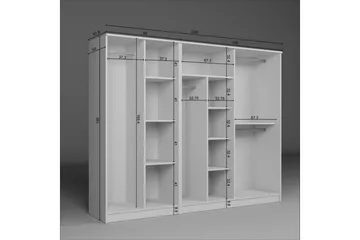 Olera Garderob 220x180 cm - Vit - Förvaring - Klädförvaring - Garderob & garderobssystem