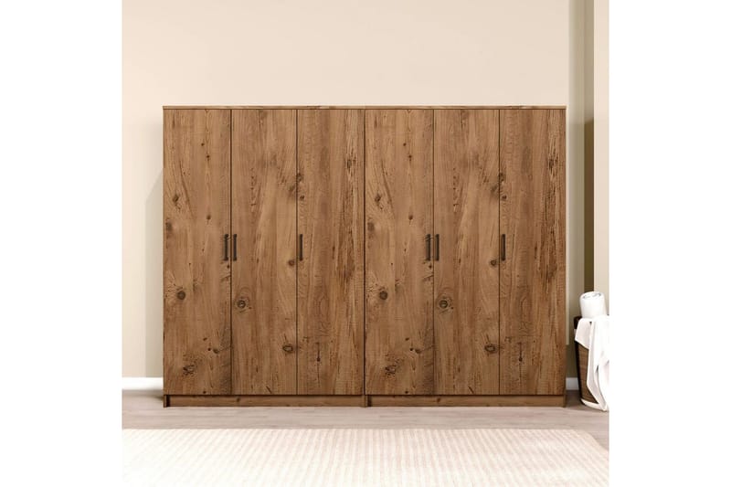 Olera Garderob 240x180 cm - Natur - Förvaring - Klädförvaring - Garderob & garderobssystem