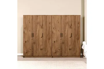Olera Garderob 240x180 cm - Natur - Förvaring - Klädförvaring - Garderob & garderobssystem