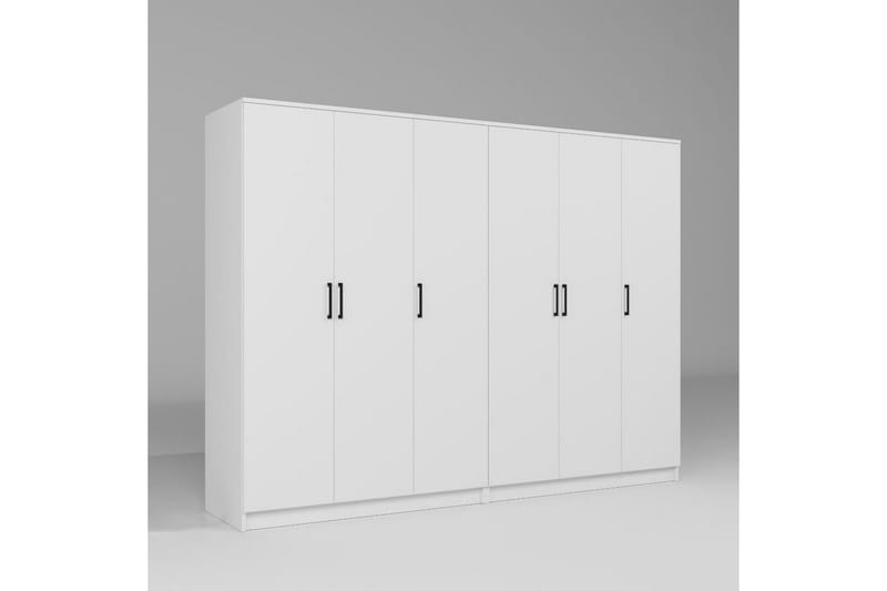 Olera Garderob 240x180 cm - Vit - Förvaring - Klädförvaring - Garderob & garderobssystem