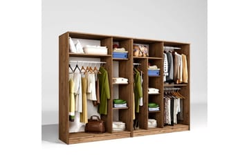 Olera Garderob 280x180 cm - Natur - Förvaring - Klädförvaring - Garderob & garderobssystem