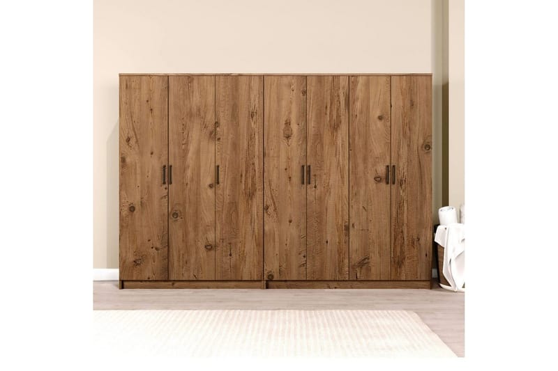 Olera Garderob 280x180 cm - Natur - Förvaring - Klädförvaring - Garderob & garderobssystem