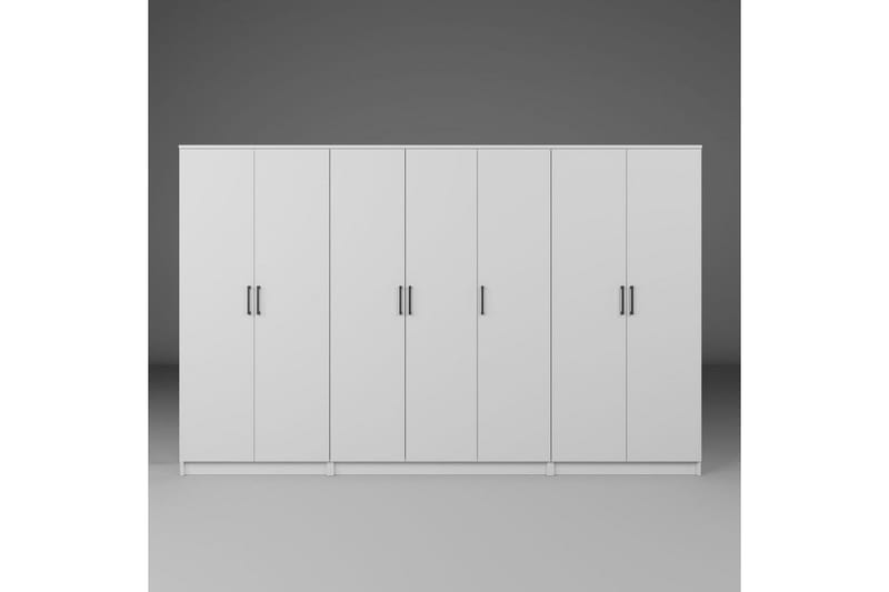 Olera Garderob 280x180 cm - Vit - Förvaring - Klädförvaring - Garderob & garderobssystem - Klädskåp & fristående garderob