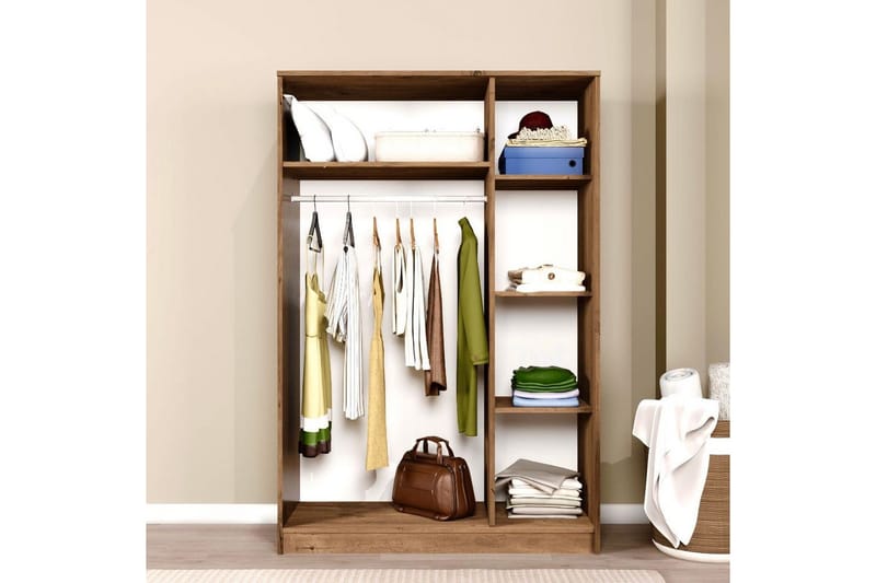 Olera Garderobsskåp 120x180 cm - Natur - Förvaring - Klädförvaring - Garderob & garderobssystem - Klädskåp & fristående garderob