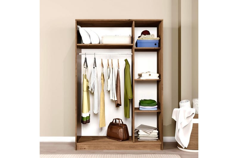 Olera Garderobsskåp 120x180 cm - Natur - Förvaring - Klädförvaring - Garderob & garderobssystem