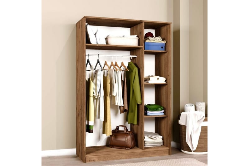 Olera Garderobsskåp 120x180 cm - Natur - Förvaring - Klädförvaring - Garderob & garderobssystem