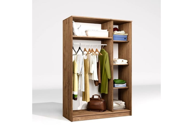 Olera Garderobsskåp 120x180 cm - Natur - Förvaring - Klädförvaring - Garderob & garderobssystem - Klädskåp & fristående garderob
