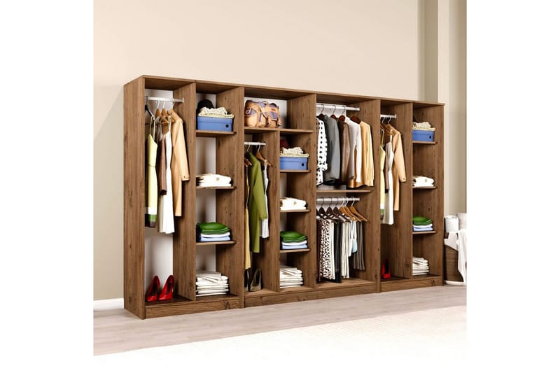 Olera Garderobsskåp 300x180 cm - Natur - Förvaring - Klädförvaring - Garderob & garderobssystem - Klädskåp & fristående garderob