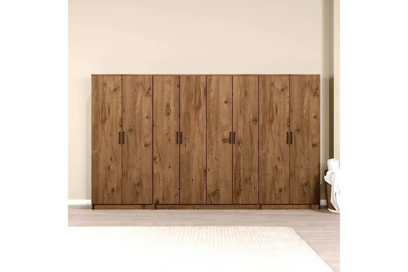 Olera Garderobsskåp 300x180 cm - Natur - Förvaring - Klädförvaring - Garderob & garderobssystem - Klädskåp & fristående garderob