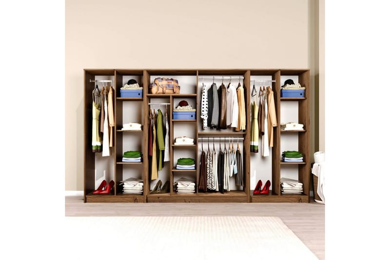 Olera Garderobsskåp 300x180 cm - Natur - Förvaring - Klädförvaring - Garderob & garderobssystem