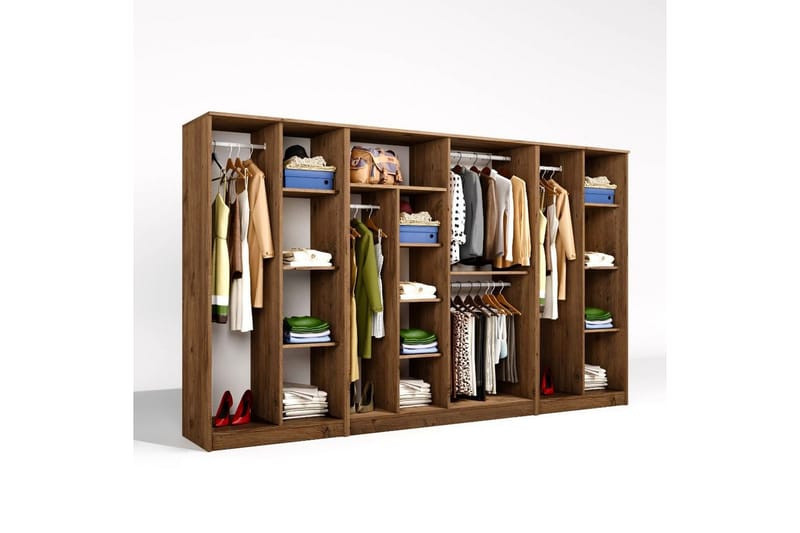 Olera Garderobsskåp 300x180 cm - Natur - Förvaring - Klädförvaring - Garderob & garderobssystem