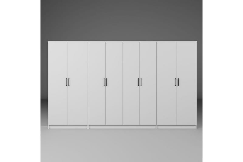 Olera Garderobsskåp 300x180 cm - Vit - Förvaring - Klädförvaring - Garderob & garderobssystem - Klädskåp & fristående garderob