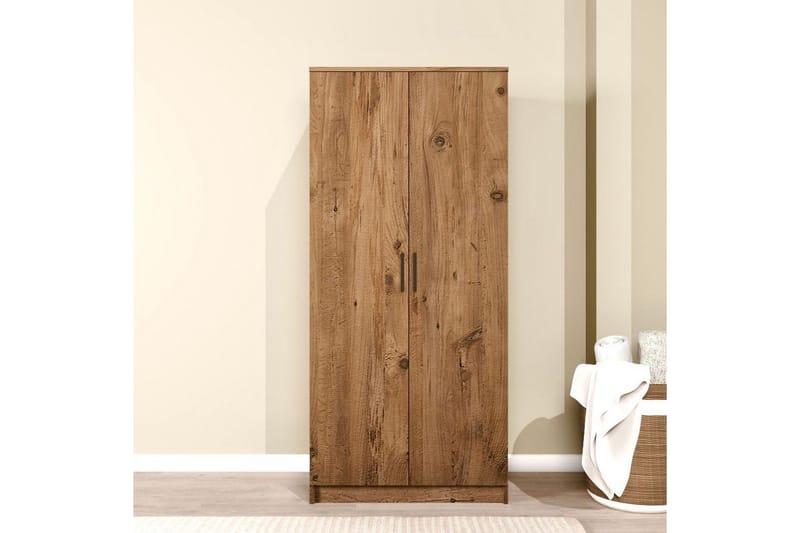 Olera Garderobsskåp 80x180 cm - Natur - Förvaring - Klädförvaring - Garderob & garderobssystem - Hörngarderob