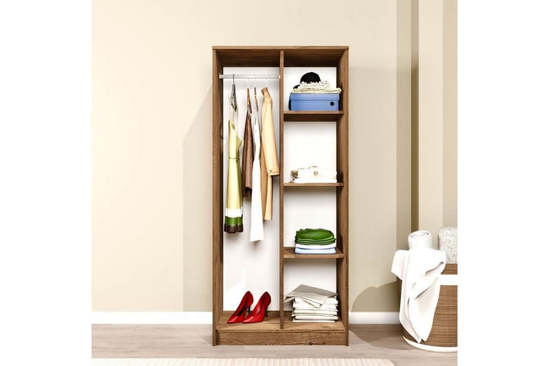 Olera Garderobsskåp 80x180 cm - Natur - Förvaring - Klädförvaring - Garderob & garderobssystem - Hörngarderob