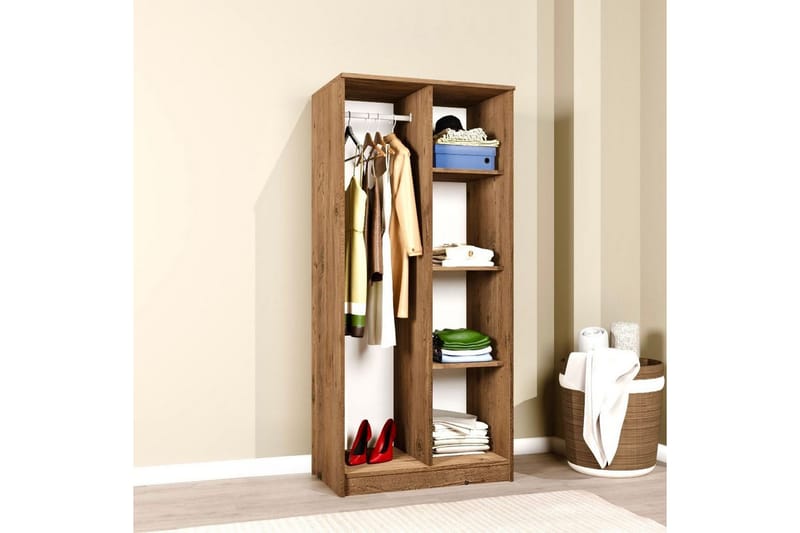Olera Garderobsskåp 80x180 cm - Natur - Förvaring - Klädförvaring - Garderob & garderobssystem - Hörngarderob