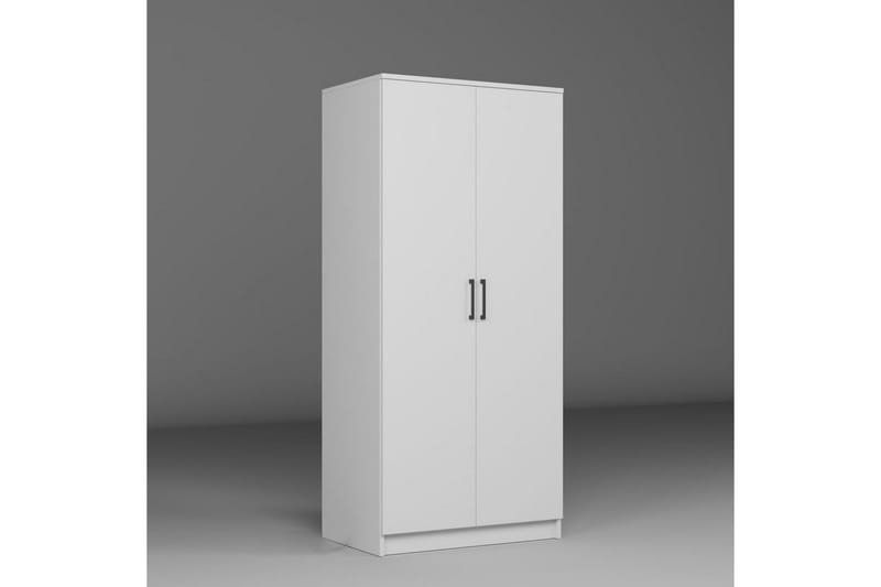 Olera Garderobsskåp 80x180 cm - Vit - Förvaring - Klädförvaring - Garderob & garderobssystem - Klädskåp & fristående garderob