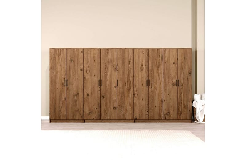 Olera Hörngarderob 340x180 cm - Natur - Förvaring - Klädförvaring - Garderob & garderobssystem